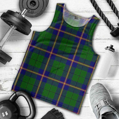 Carmichael Modern Tartan Plaid Men Tank Top