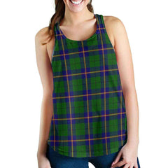 Carmichael Modern Tartan Plaid Women Racerback Tank