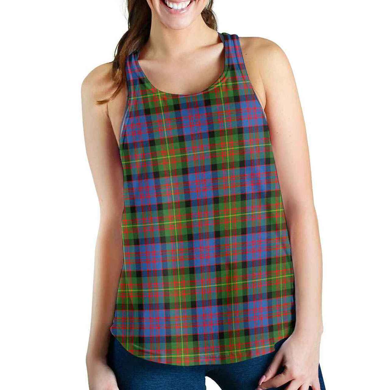 Carnegie Ancient Tartan Plaid Women Racerback Tank