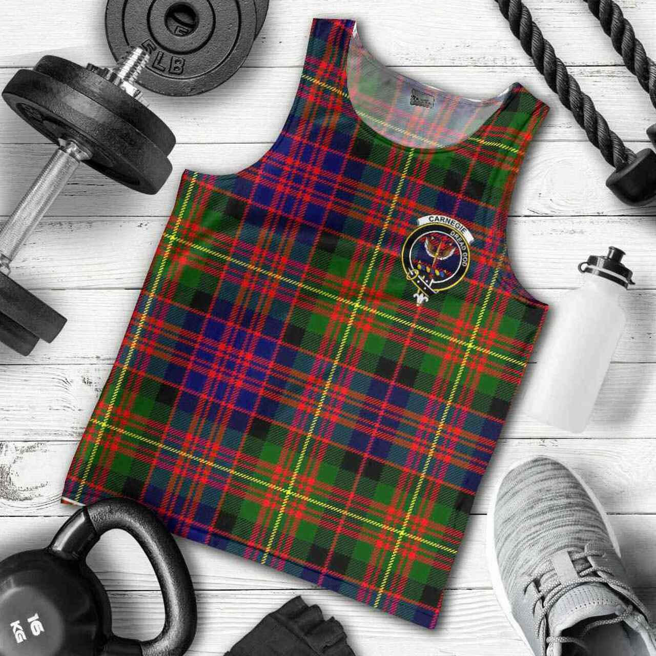 Carnegie Tartan Crest Men Tank Top