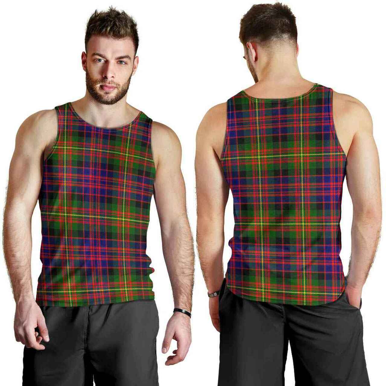 Carnegie Modern Tartan Plaid Men Tank Top