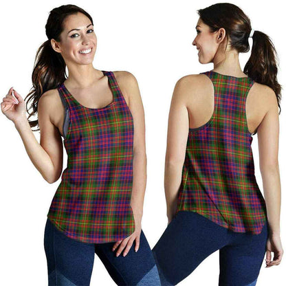 Carnegie Modern Tartan Plaid Women Racerback Tank