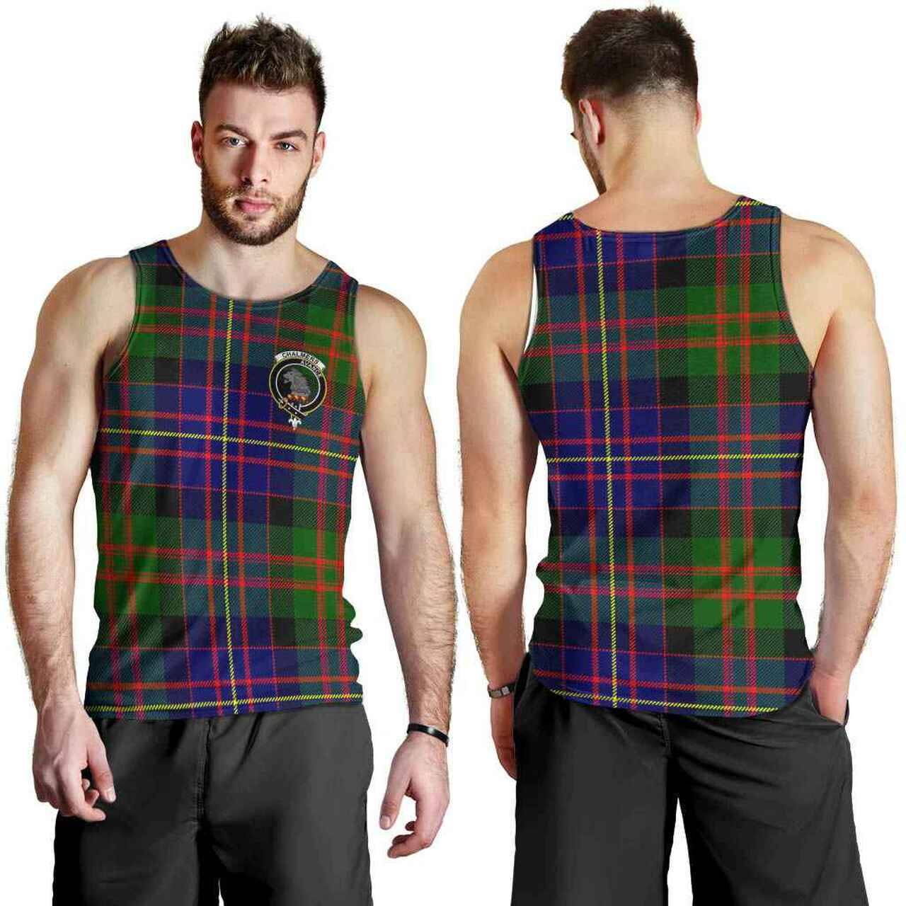 Chalmers Tartan Crest Men Tank Top