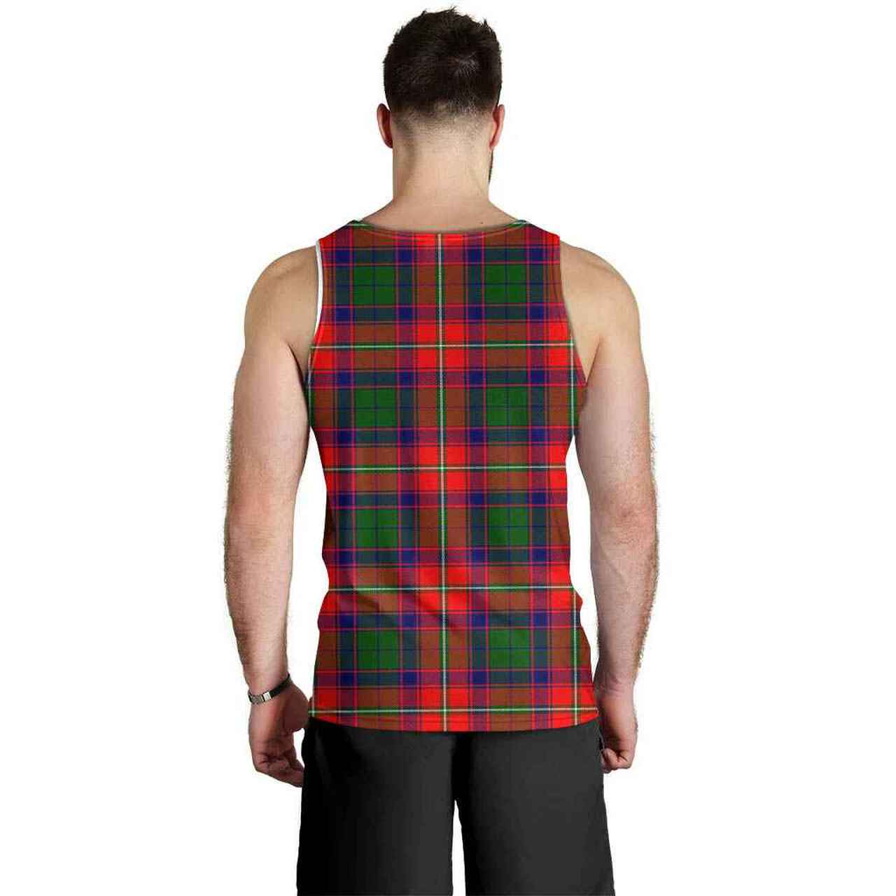 Charteris (Earl of Wemyss) Tartan Crest Men Tank Top