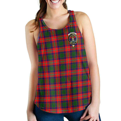 Charteris (Earl of Wemyss) Tartan Crest Women Racerback Tank