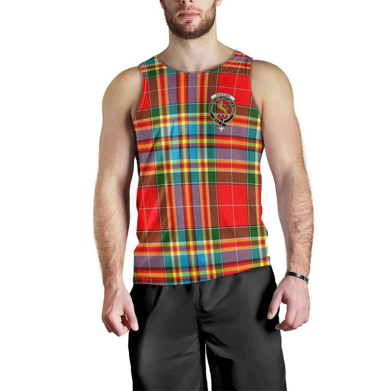 Chattan Tartan Crest Men Tank Top