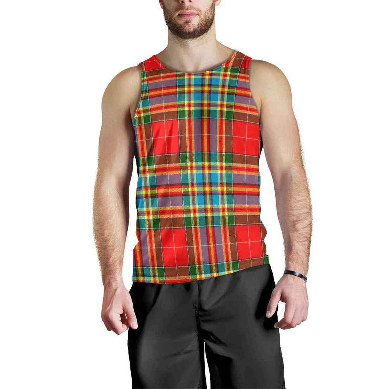 Chattan Tartan Plaid Men Tank Top