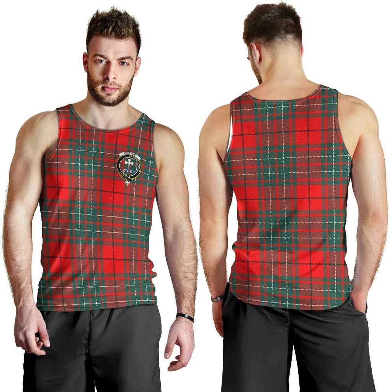 Cheyne Tartan Crest Men Tank Top