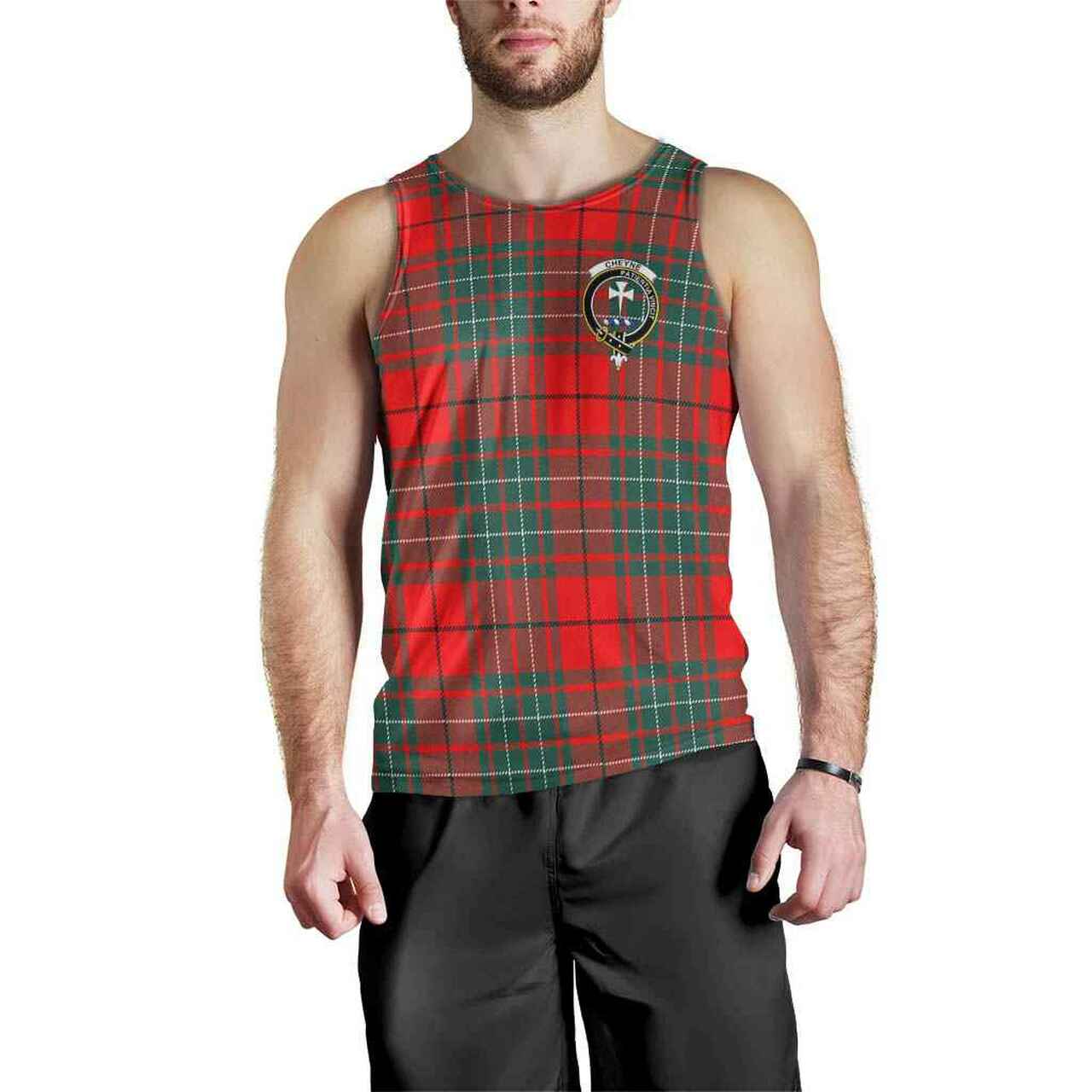 Cheyne Tartan Crest Men Tank Top