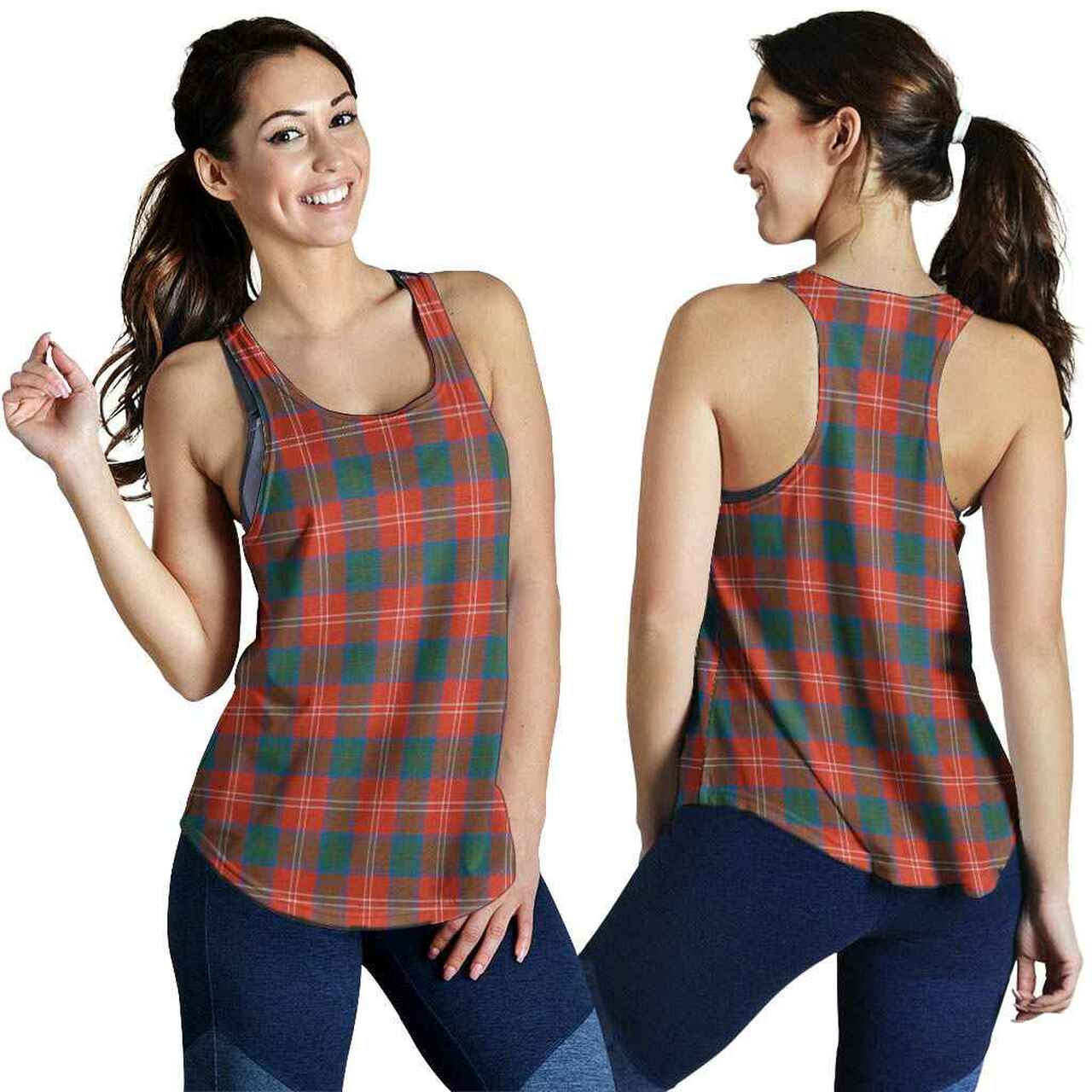 Chisholm Ancient Tartan Plaid Women Racerback Tank