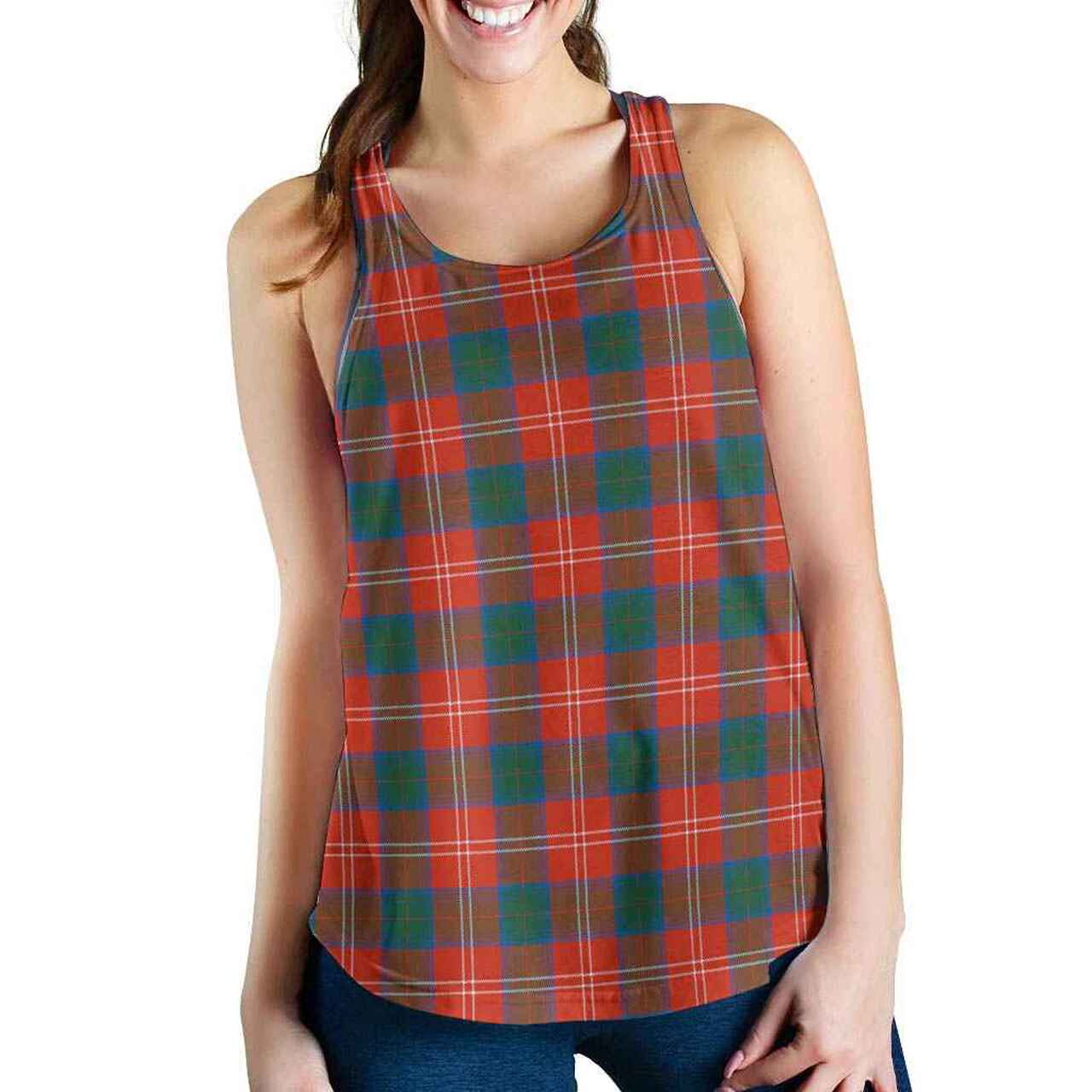 Chisholm Ancient Tartan Plaid Women Racerback Tank