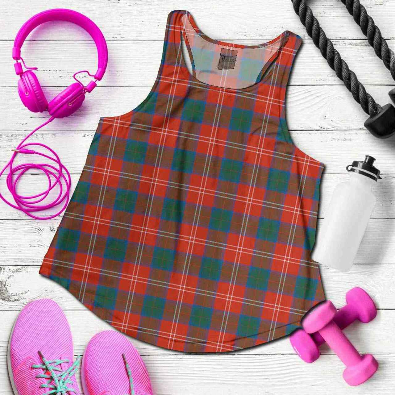 Chisholm Ancient Tartan Plaid Women Racerback Tank