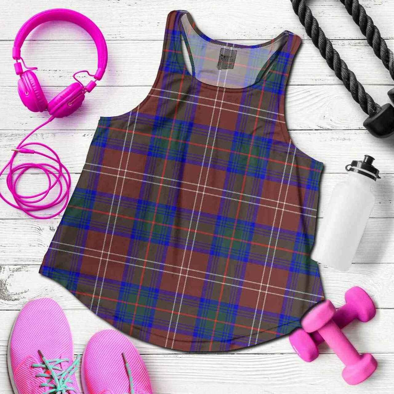 Chisholm Hunting Modern Tartan Plaid Women Racerback Tank