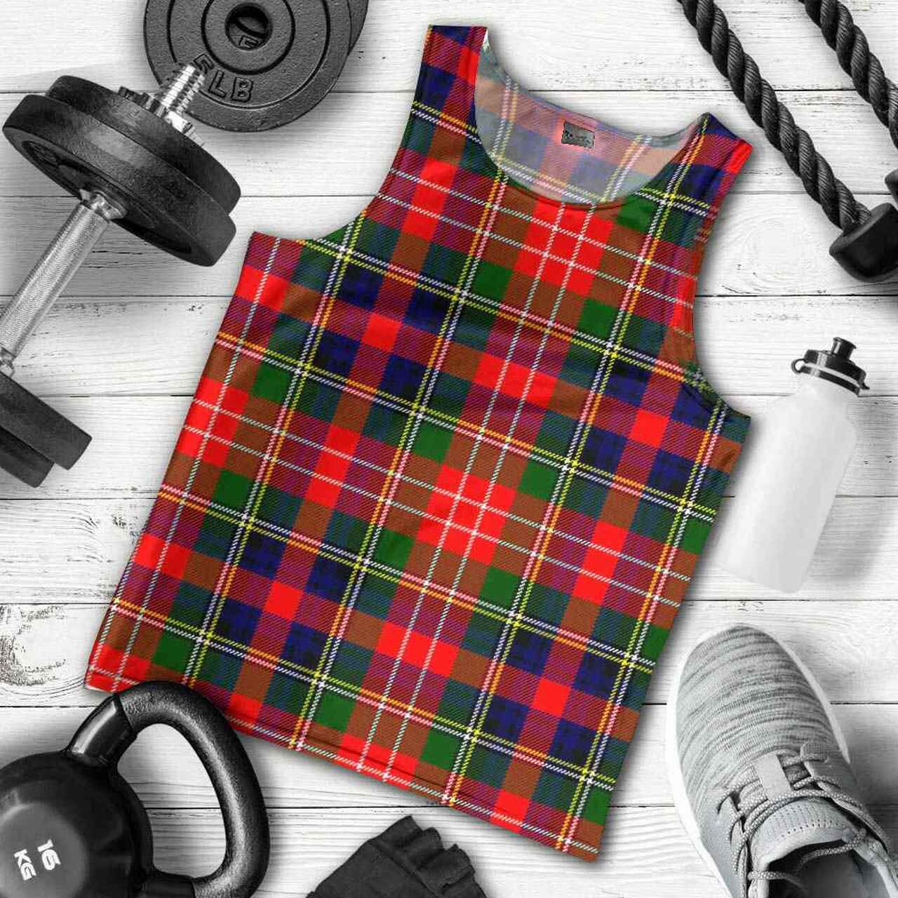 Christie Tartan Plaid Men Tank Top