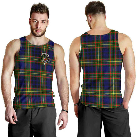 Clelland Tartan Crest Men Tank Top