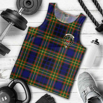 Clelland Tartan Crest Men Tank Top