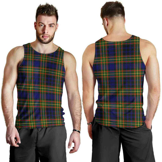 Clelland Modern Tartan Plaid Men Tank Top