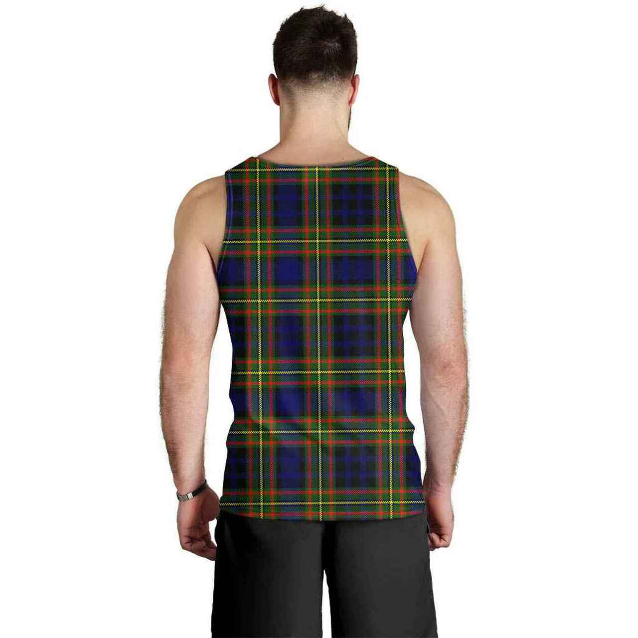 Clelland Modern Tartan Plaid Men Tank Top