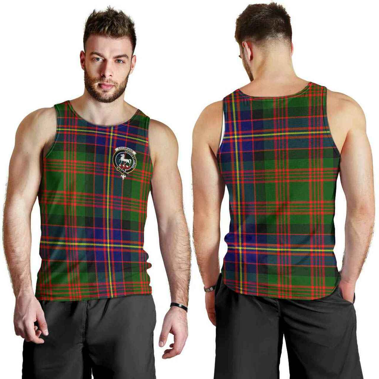 Cochrane Tartan Crest Men Tank Top