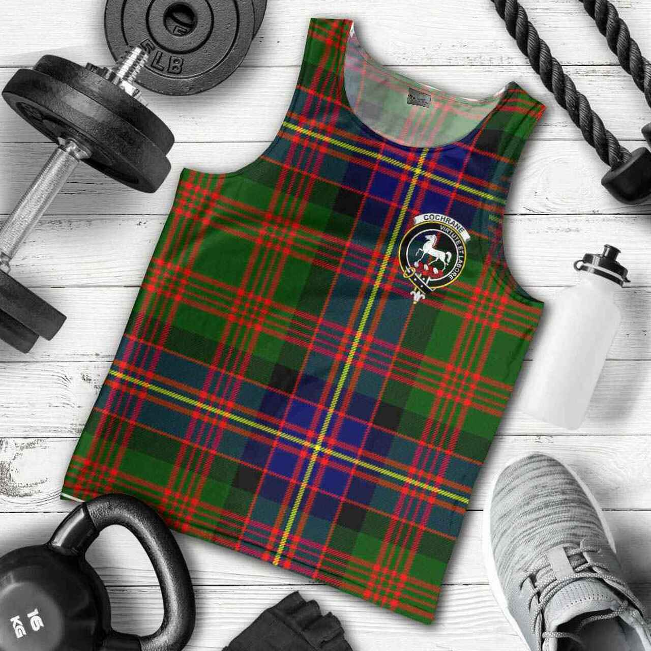 Cochrane Tartan Crest Men Tank Top