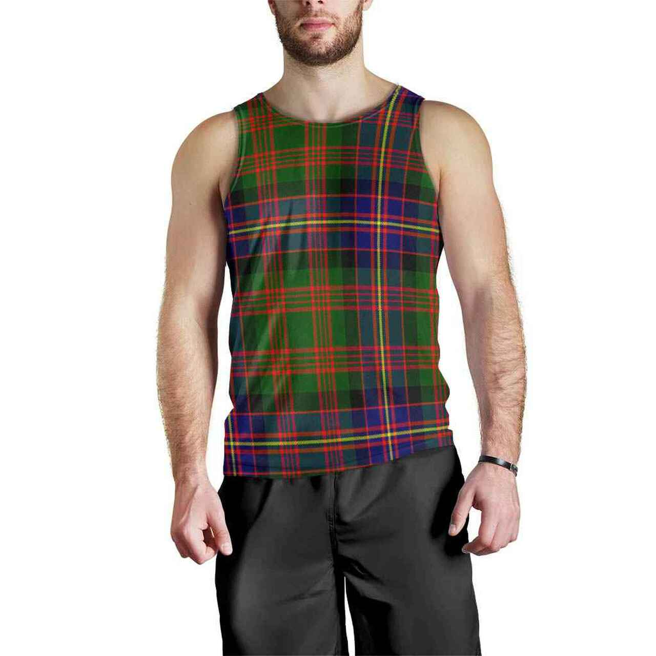 Cochrane Modern Tartan Plaid Men Tank Top