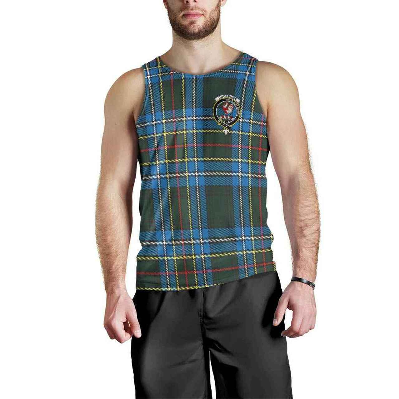 Cockburn Tartan Crest Men Tank Top