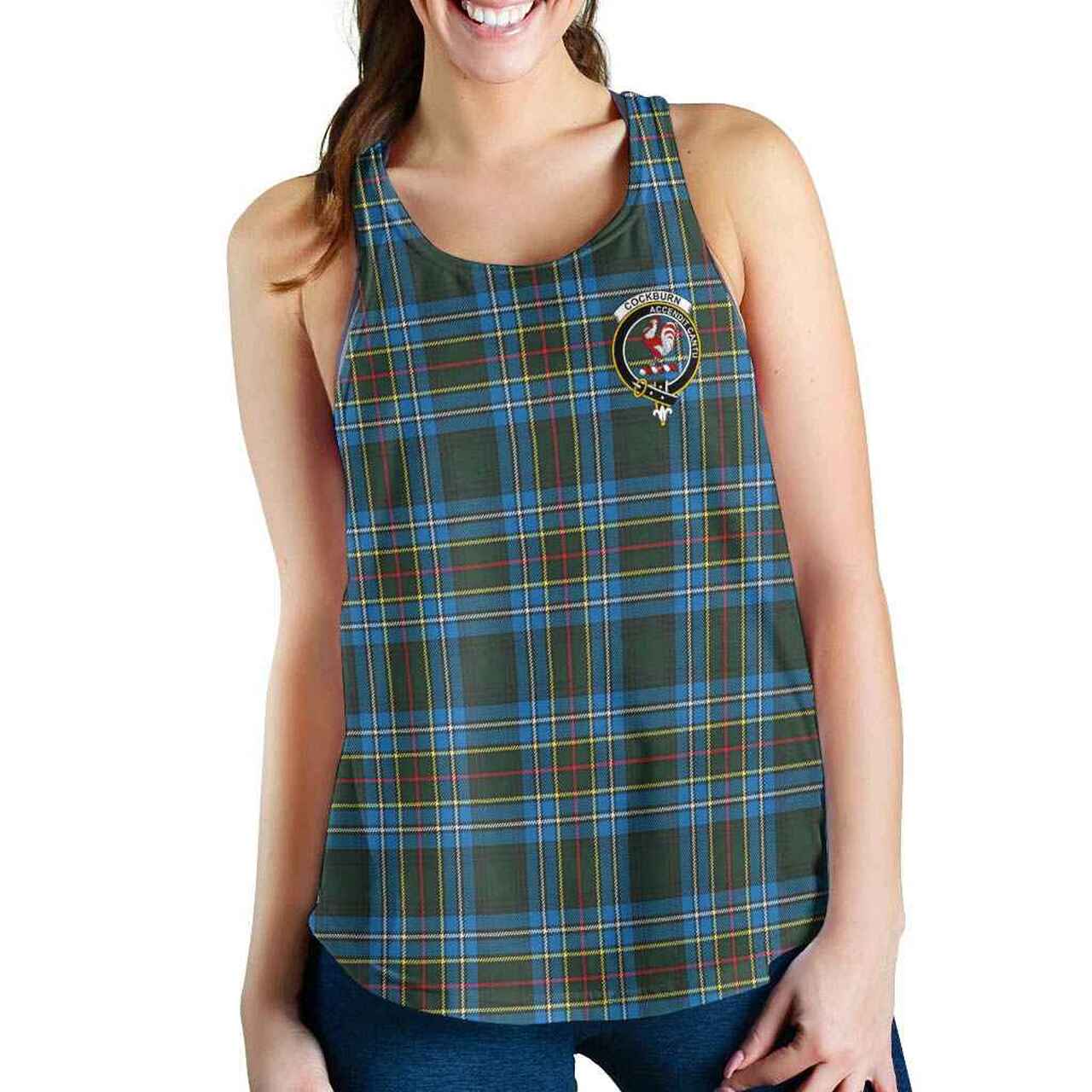 Cockburn Tartan Crest Women Racerback Tank