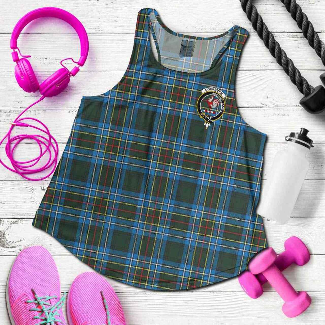 Cockburn Tartan Crest Women Racerback Tank