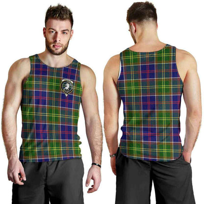 Colville Tartan Crest Men Tank Top