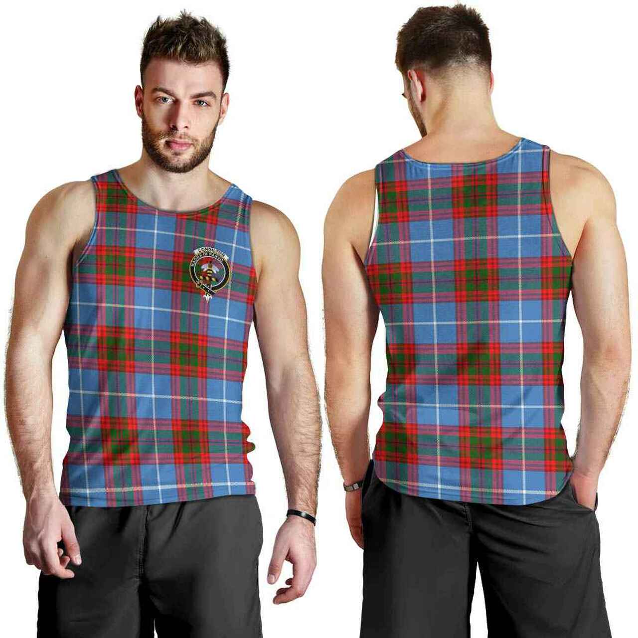 Congilton Tartan Crest Men Tank Top