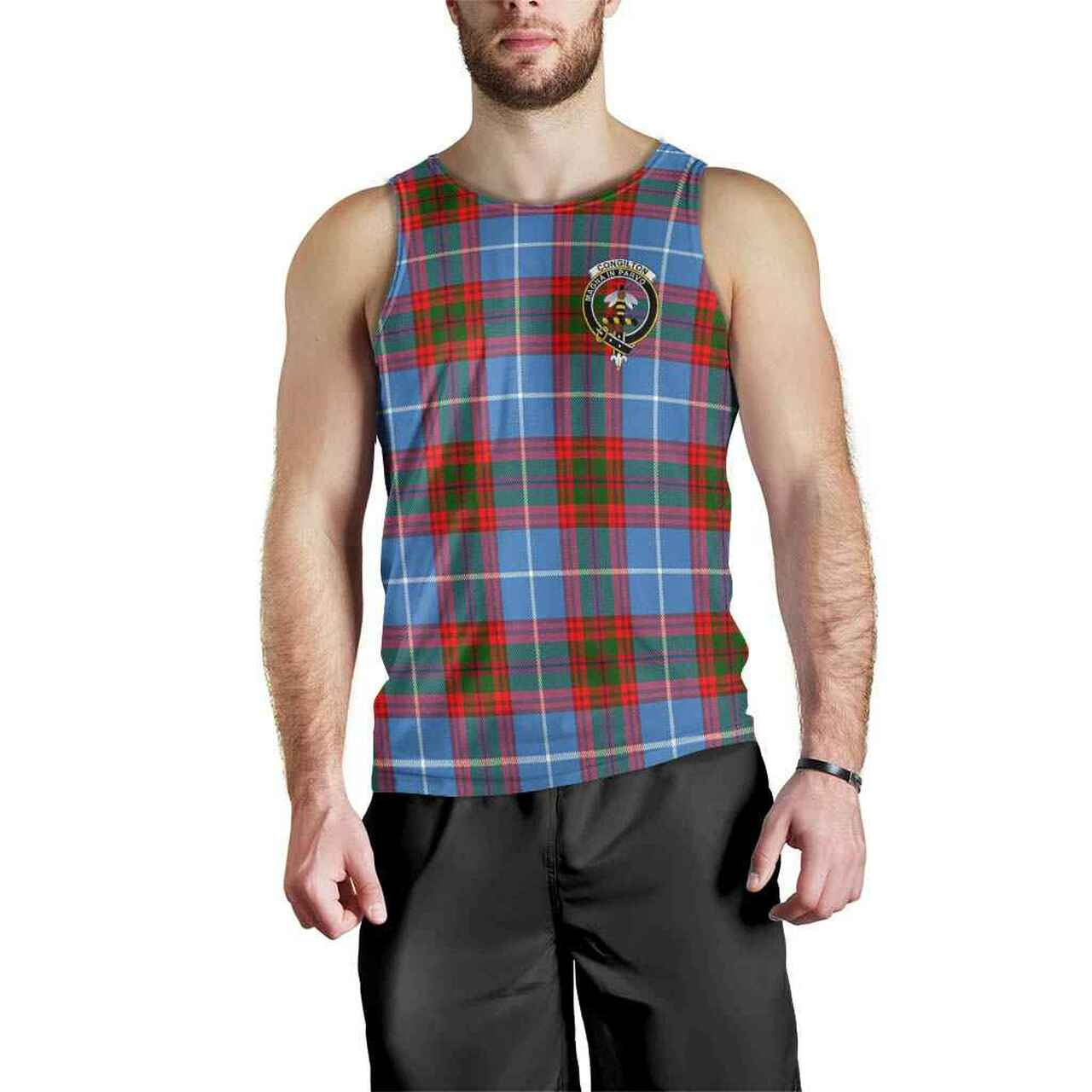 Congilton Tartan Crest Men Tank Top