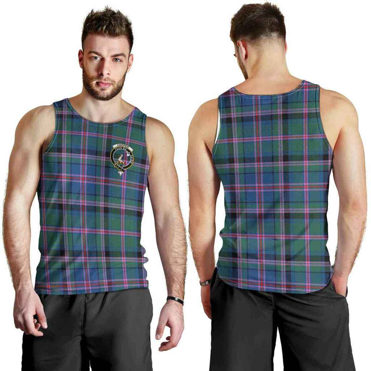 Cooper Tartan Crest Men Tank Top