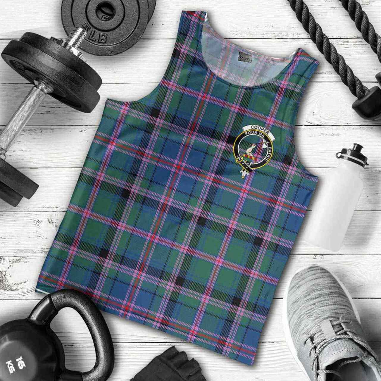 Cooper Tartan Crest Men Tank Top