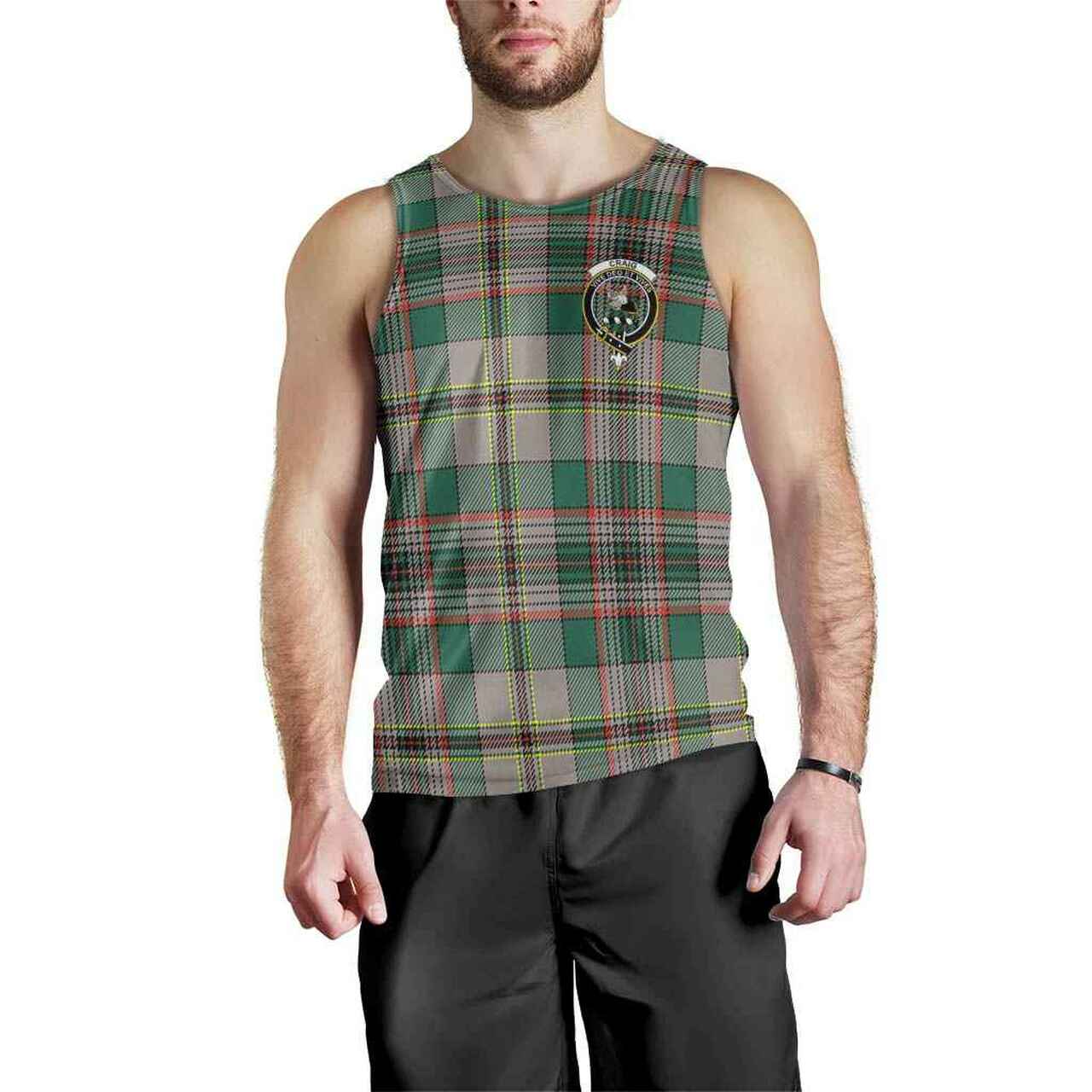 Craig Tartan Crest Men Tank Top