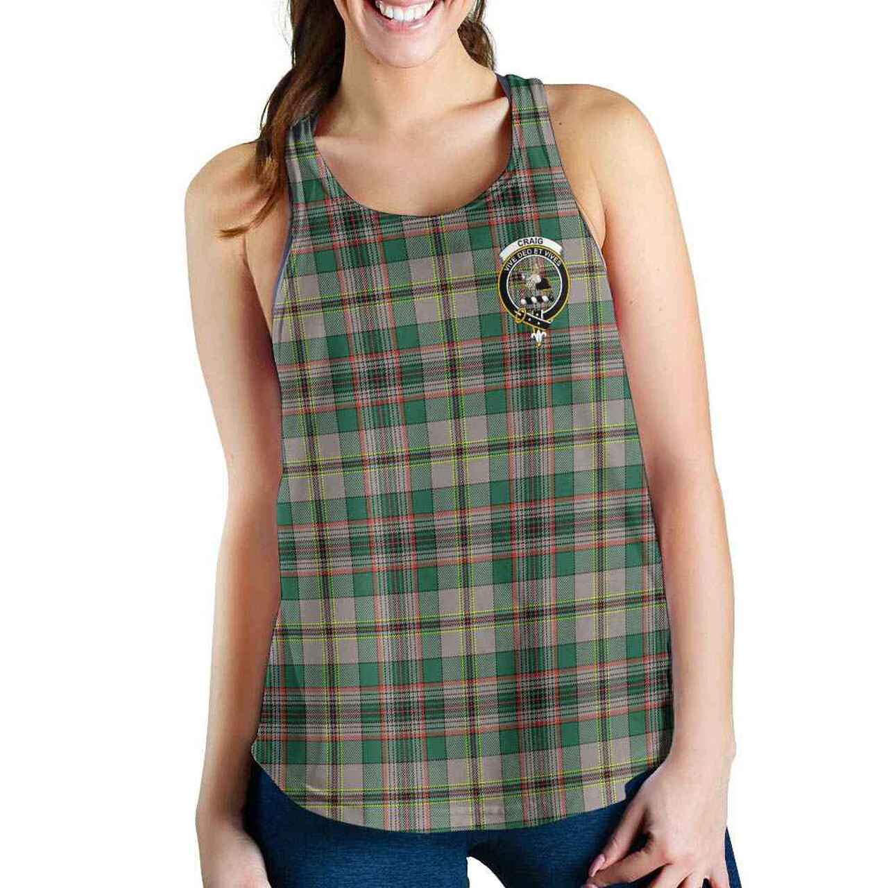 Craig Tartan Crest Women Racerback Tank