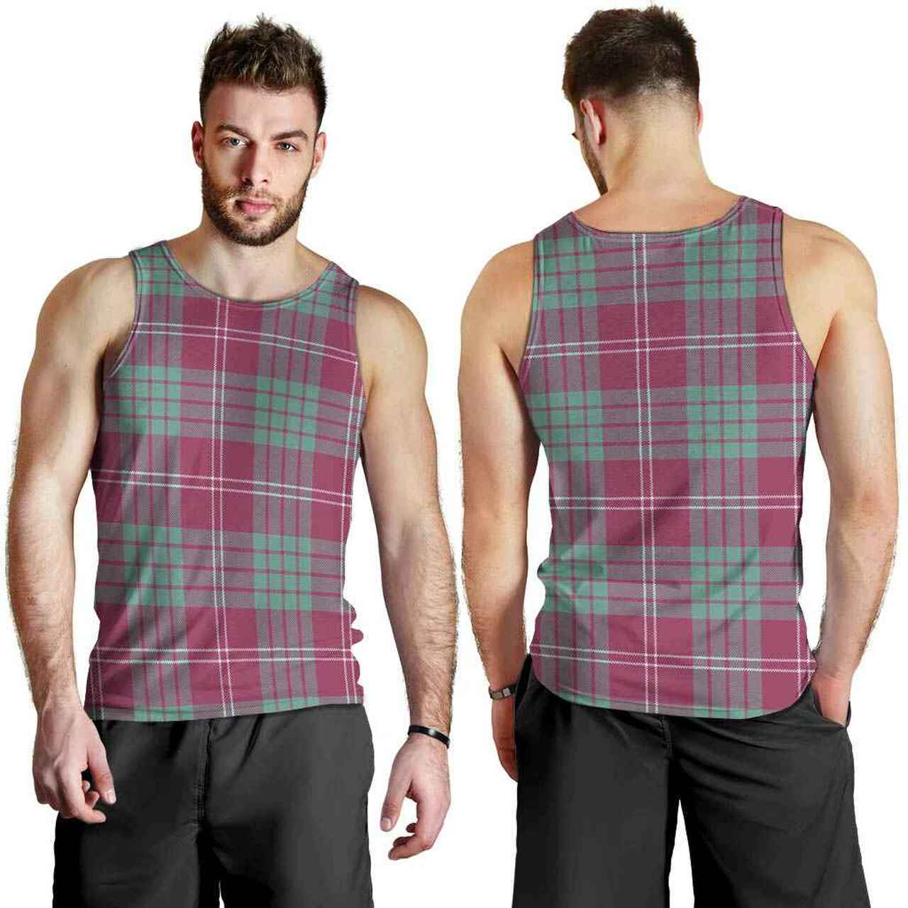 Crawford Ancient Tartan Plaid Men Tank Top