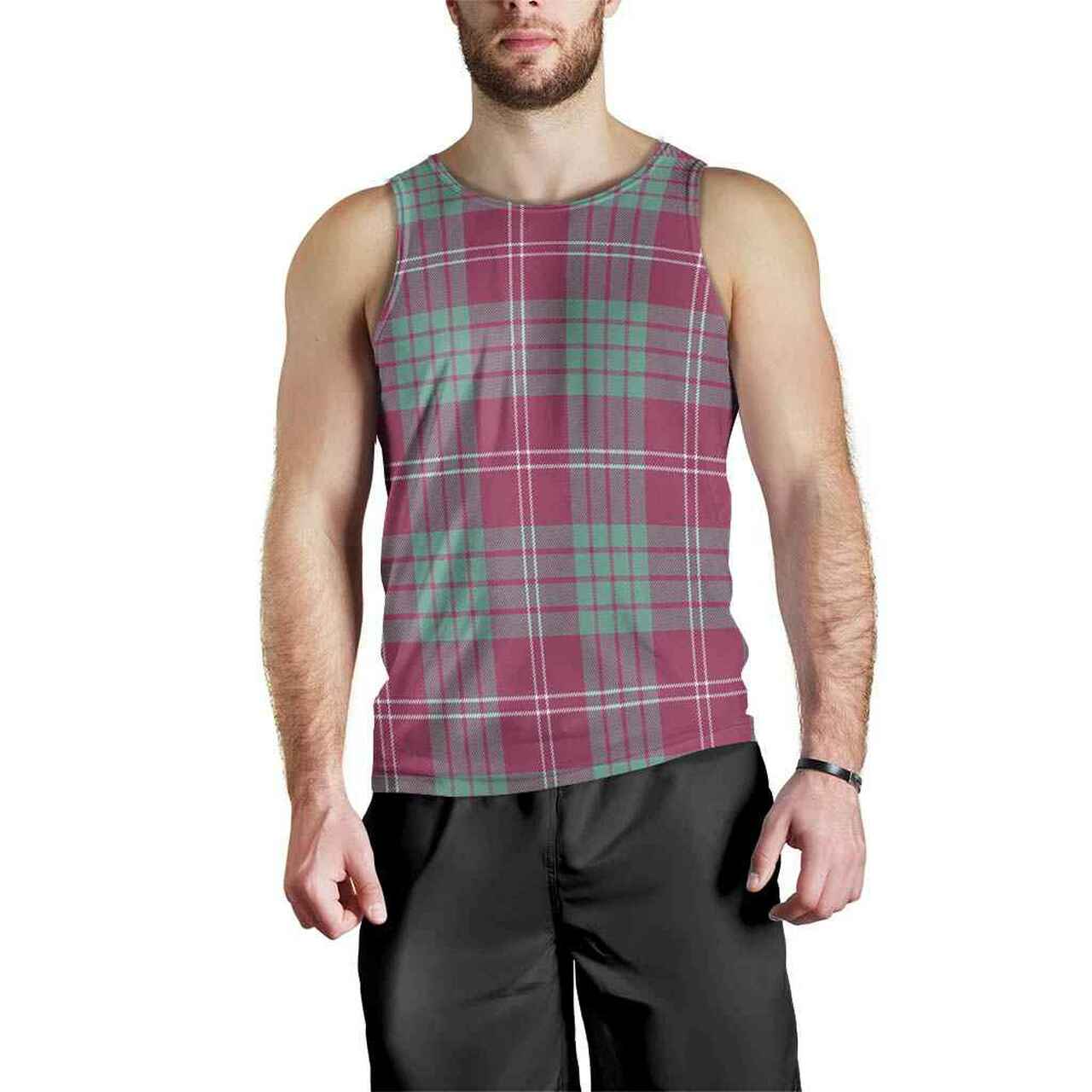 Crawford Ancient Tartan Plaid Men Tank Top