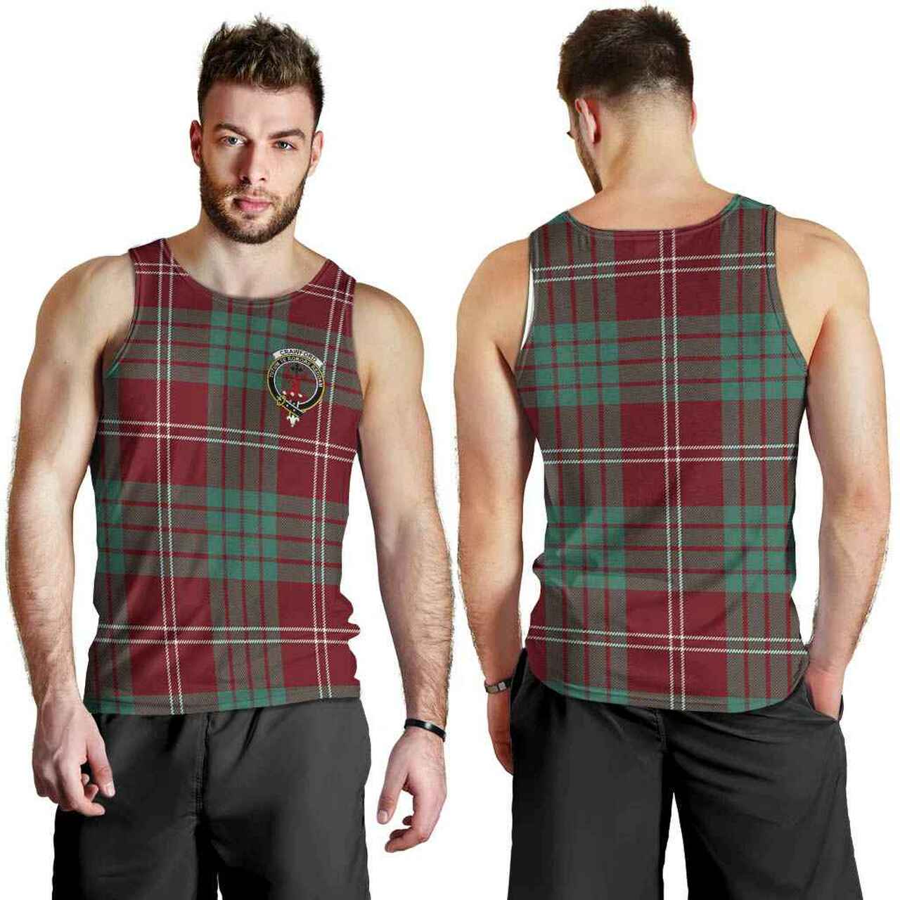 Crawford Tartan Crest Men Tank Top