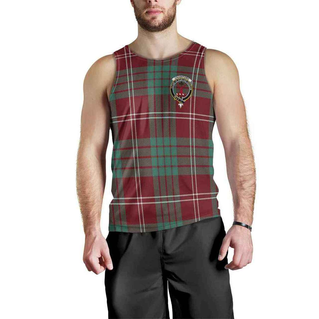 Crawford Tartan Crest Men Tank Top