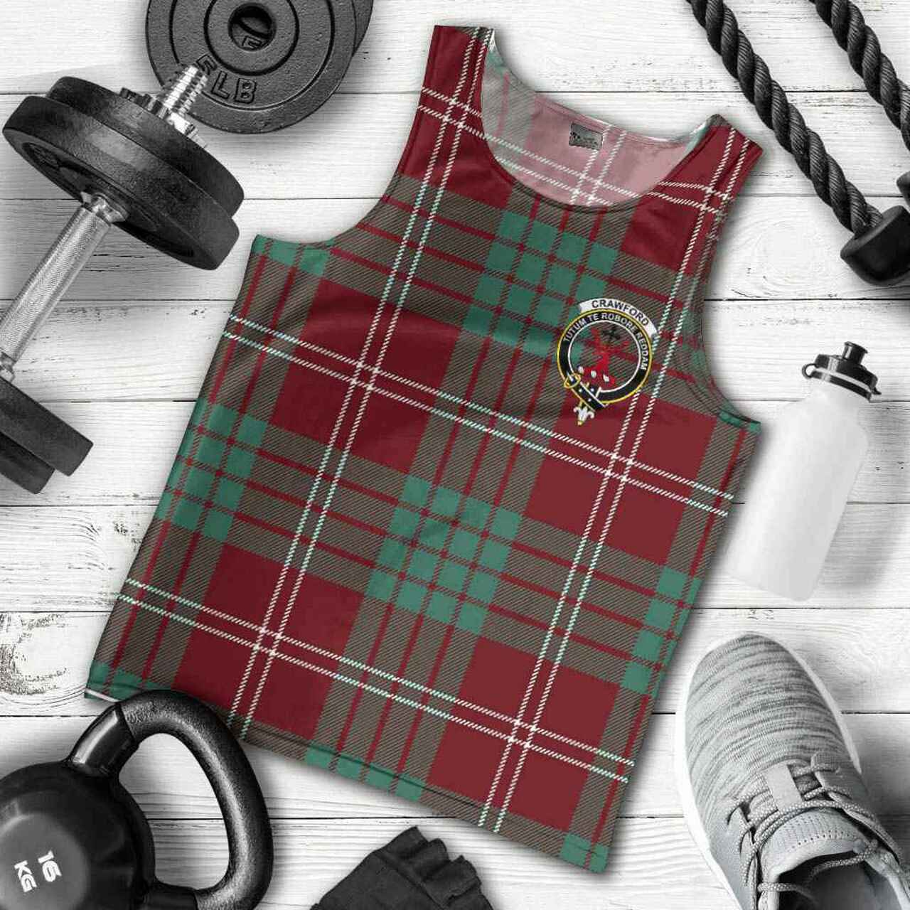 Crawford Tartan Crest Men Tank Top