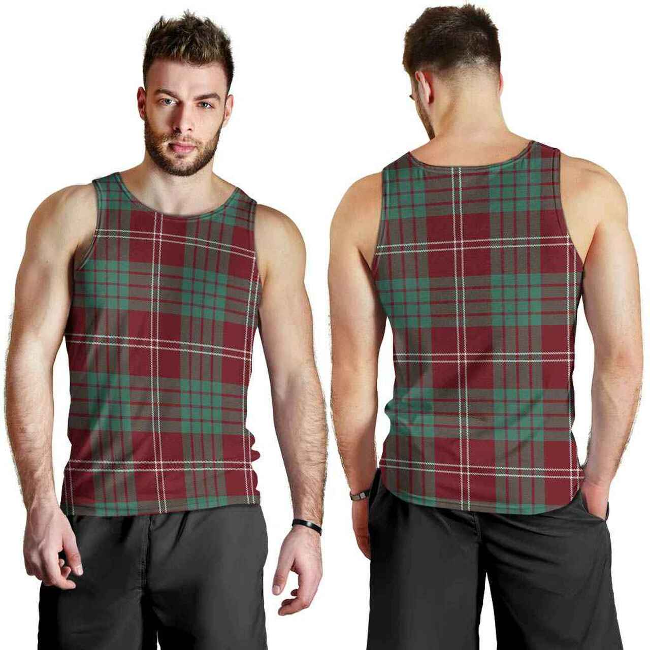 Crawford Modern Tartan Plaid Men Tank Top