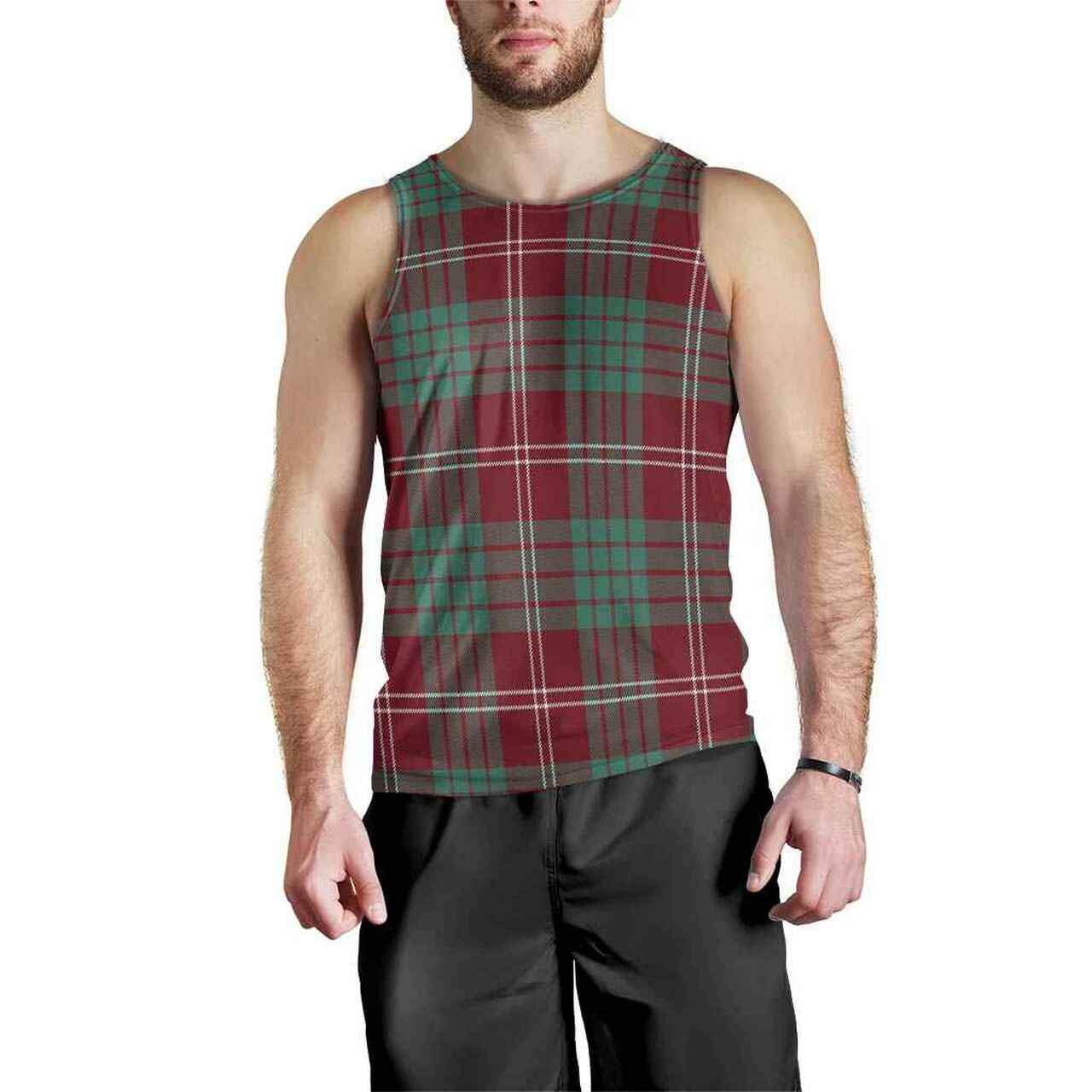 Crawford Modern Tartan Plaid Men Tank Top