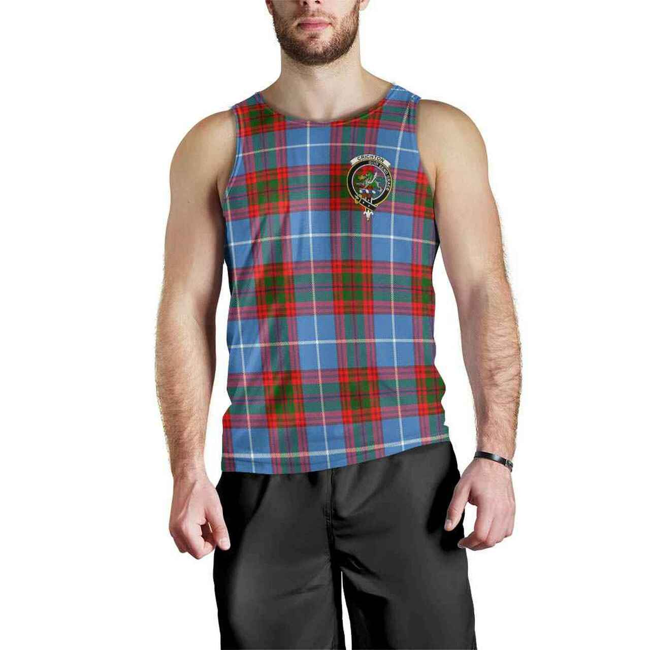 Crichton Tartan Crest Men Tank Top