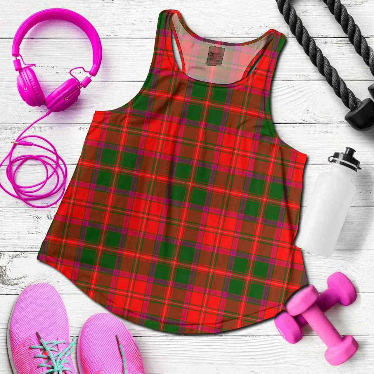 Crief District Tartan Plaid Women Racerback Tank