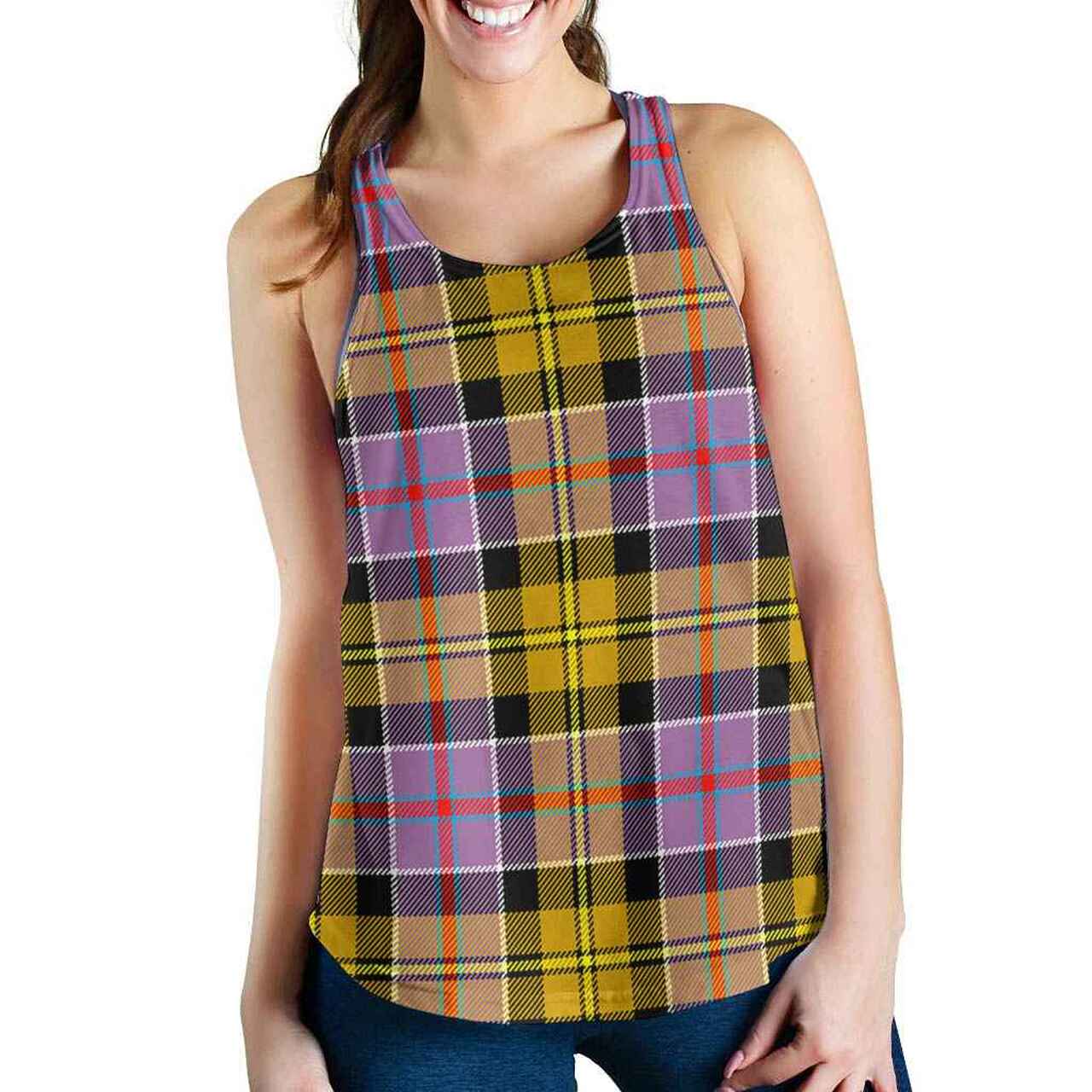Culloden Ancient Tartan Plaid Women Racerback Tank