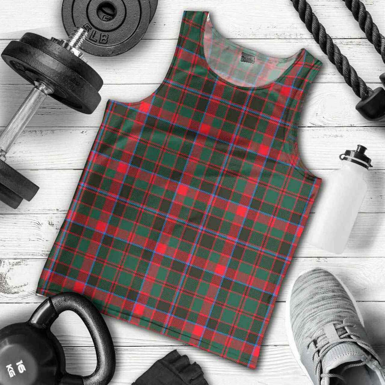 Cumming Hunting Modern Tartan Plaid Men Tank Top