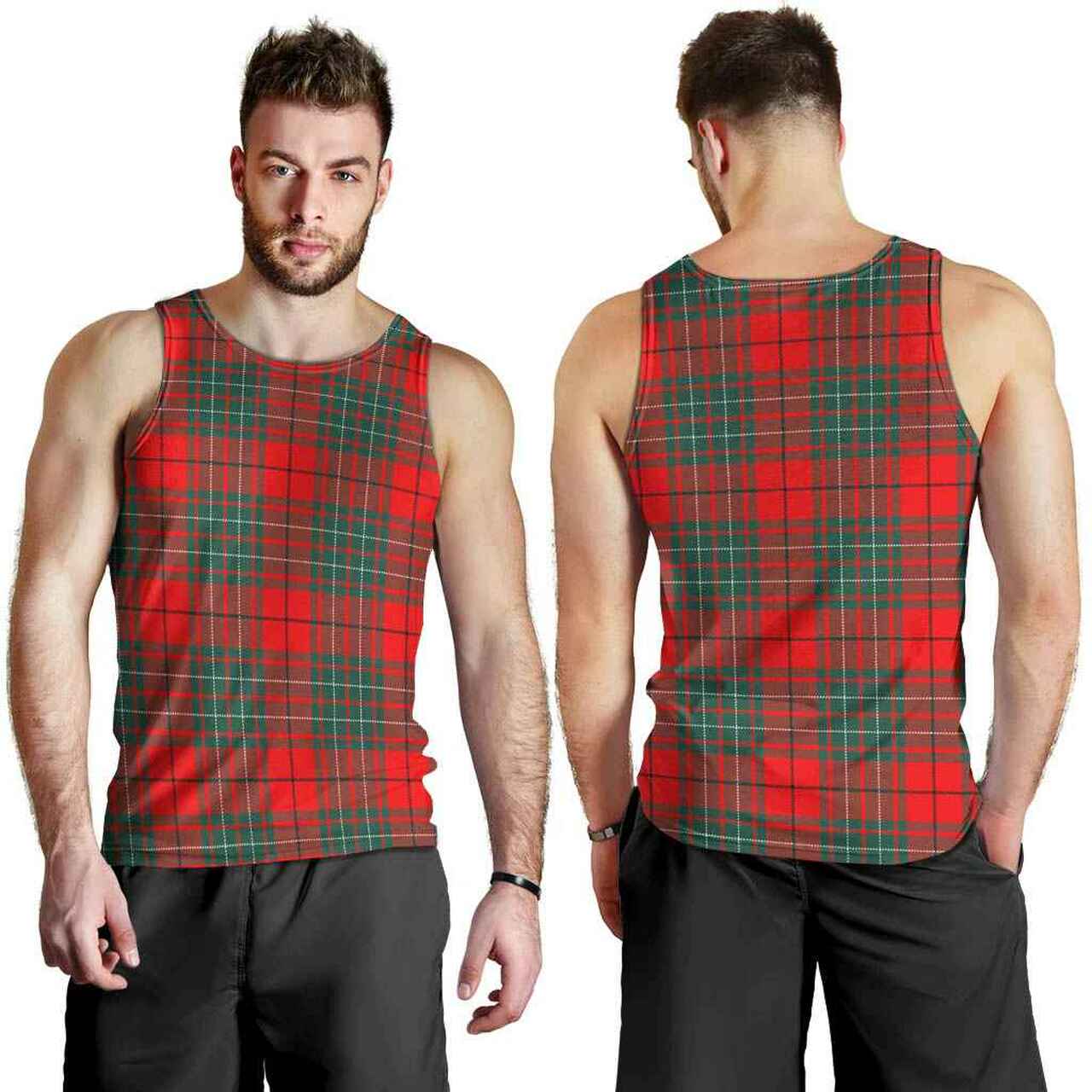 Cumming Modern Tartan Plaid Men Tank Top