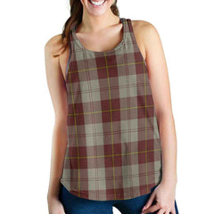 Cunningham Burgundy Dancers Tartan Plaid Women Racerback Tank