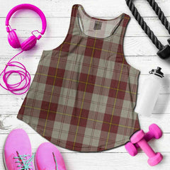 Cunningham Burgundy Dancers Tartan Plaid Women Racerback Tank