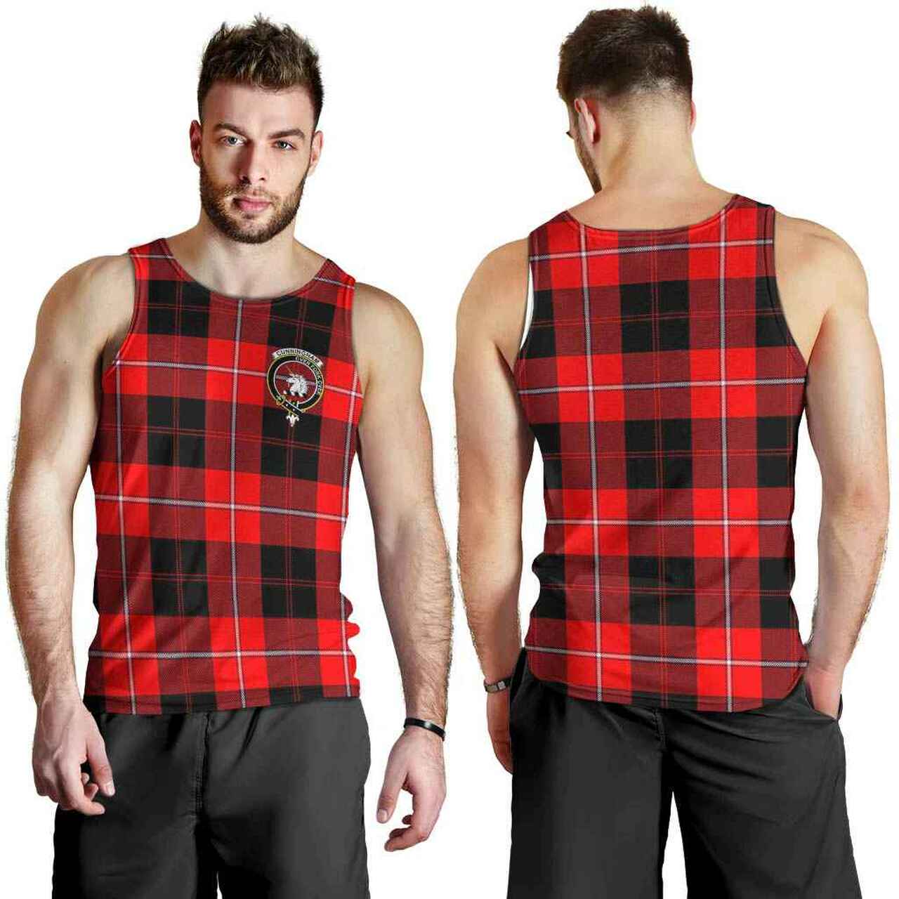 Cunningham Tartan Crest Men Tank Top